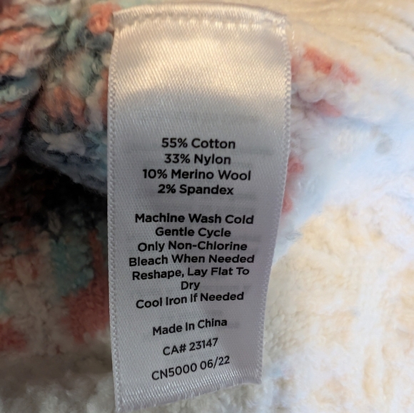 Talbots Wool Blend Fair Isle Chevron Sweater, Women's Medium Petite - Picture 2 of 6